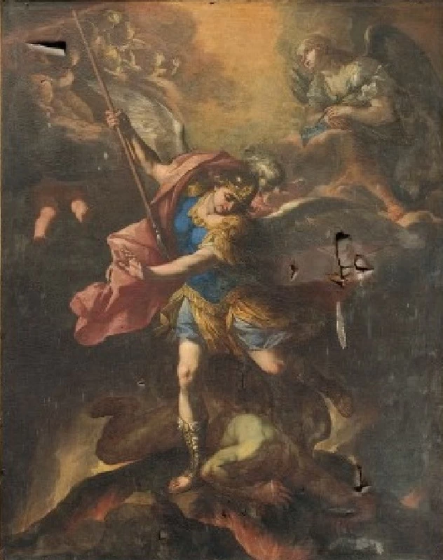 San Michele arcangelo combatte contro Satana - Napoli